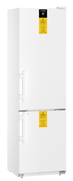 White laboratory cooler and freezer with spark-free interior
